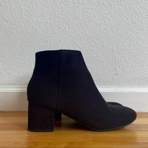 Suede Chunky Ankle Booties